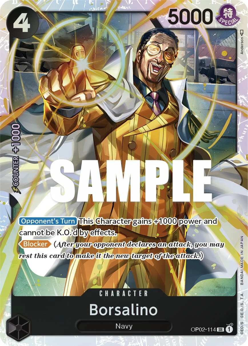 Carte One Piece anglaise Borsalino OP02-114 SR