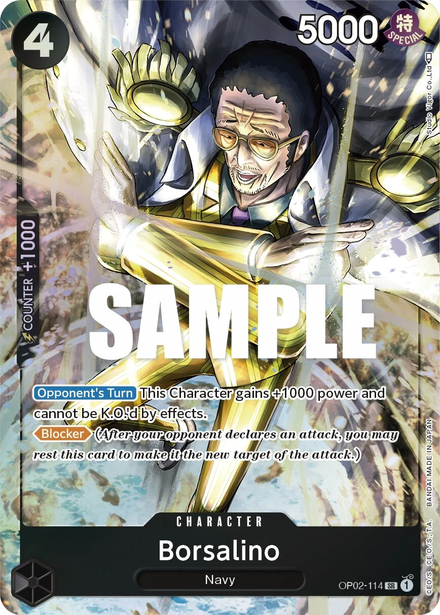 Carte One Piece anglaise Borsalino OP02-114 SR