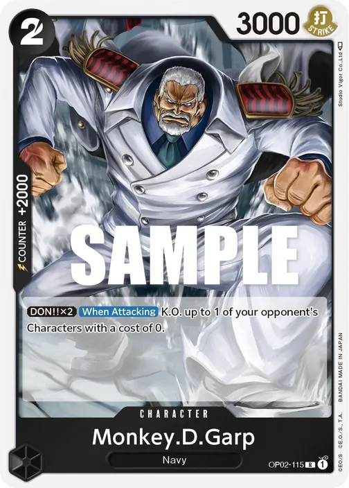 Carte One Piece anglaise OP02-115 Monkey.D.Garp