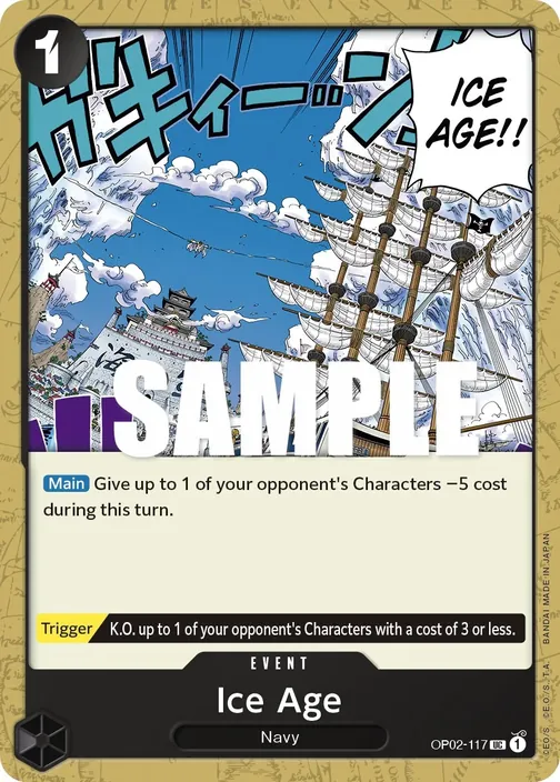 Carte One Piece anglaise OP02-117 Ice Age