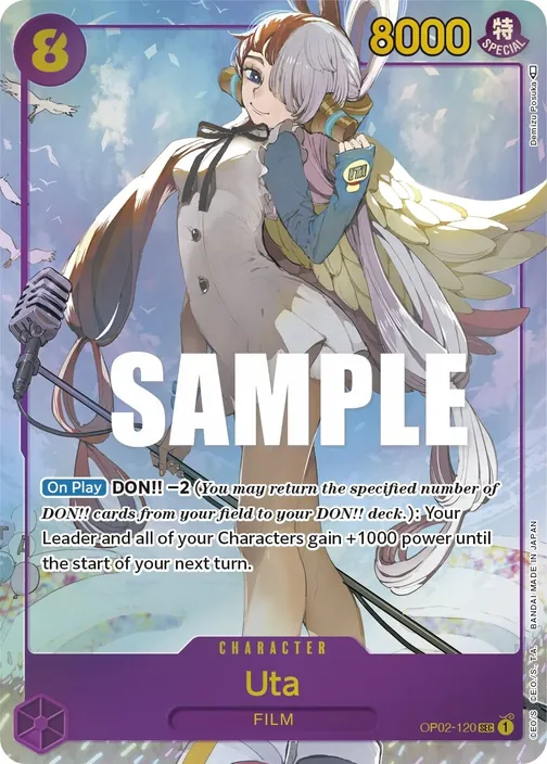 Carte One Piece anglaise OP02-120 Uta (version 2)