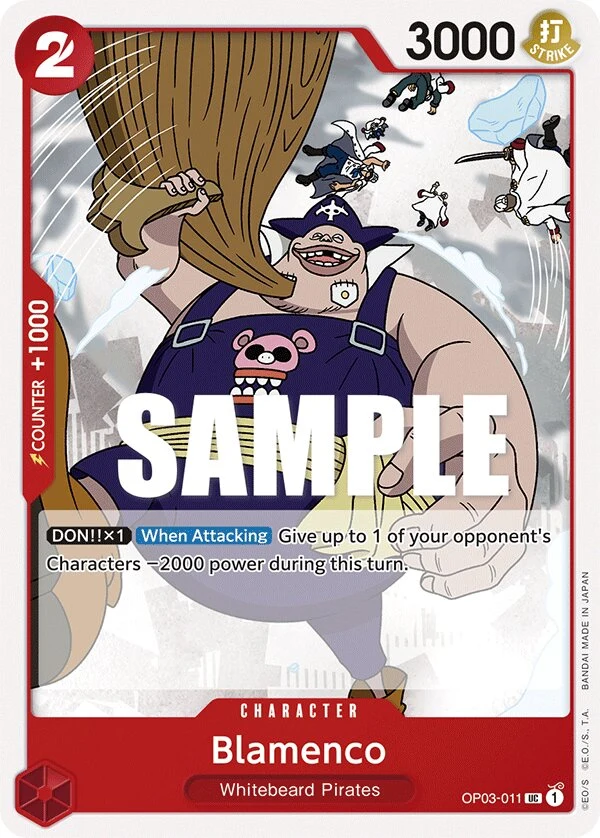 Carte One Piece anglaise Blamenco OP03-011 UC