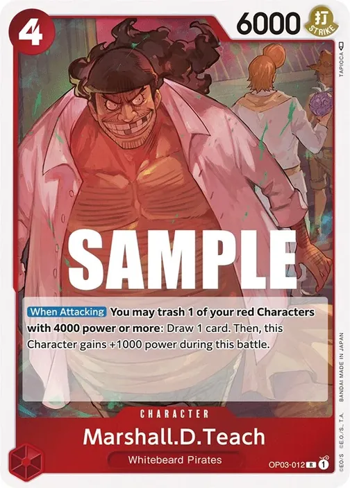 Carte One Piece anglaise OP03-012 Marshall.D.Teach