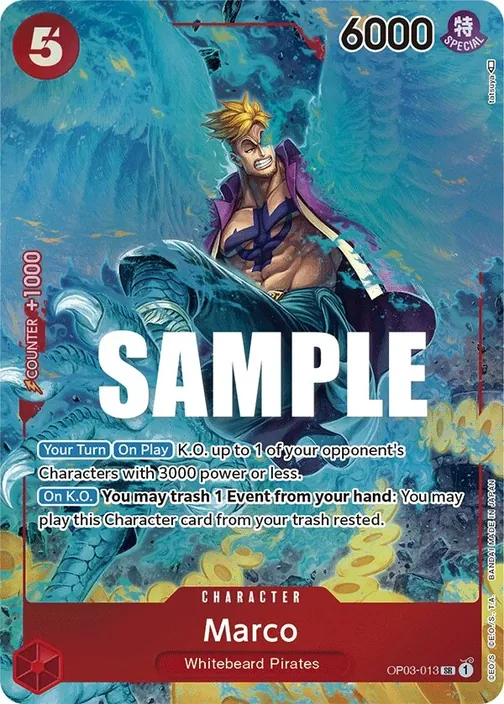 Carte One Piece anglaise OP03-013 Marco (version 2)