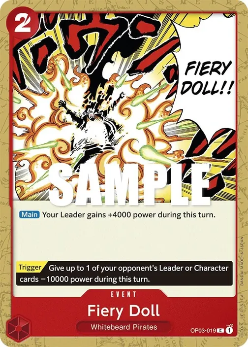 Carte One Piece anglaise OP03-019 Fiery Doll