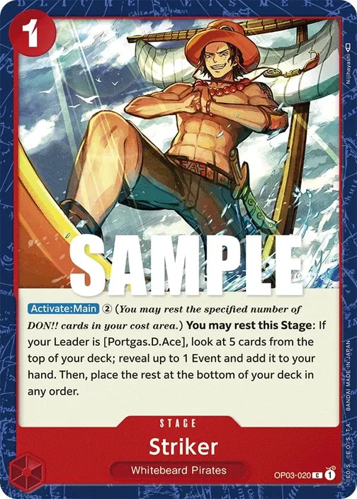 Carte One Piece anglaise OP03-020 Striker