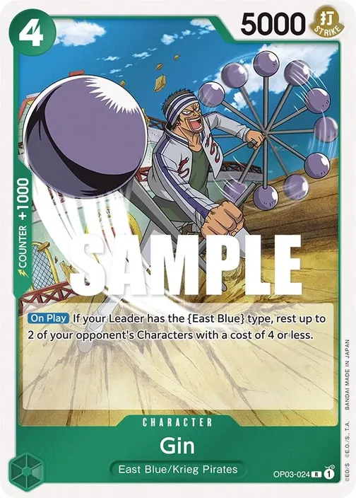 Carte One Piece anglaise OP03-024 Gin