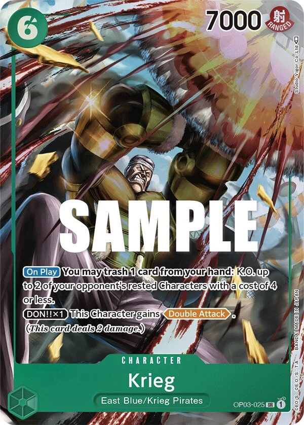 Carte One Piece anglaise Krieg OP03-025 SR