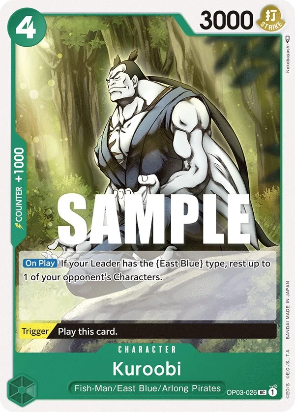 Carte One Piece anglaise Kuroobi OP03-026 UC