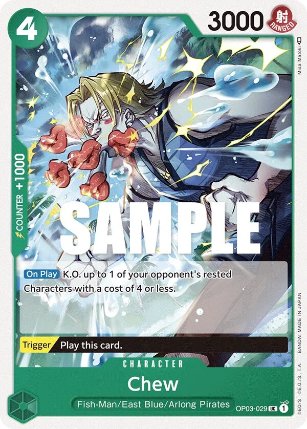 Carte One Piece anglaise Chew OP03-029 UC