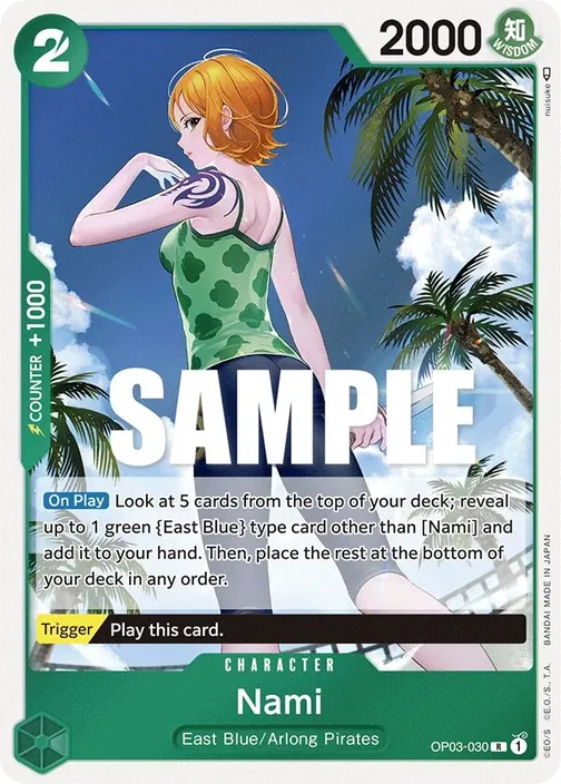 Carte One Piece anglaise OP03-030 Nami