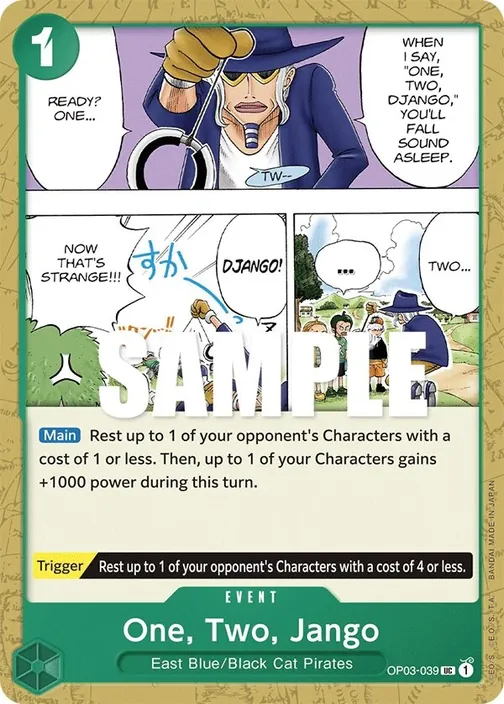 Carte One Piece anglaise OP03-039 One, Two, Jango