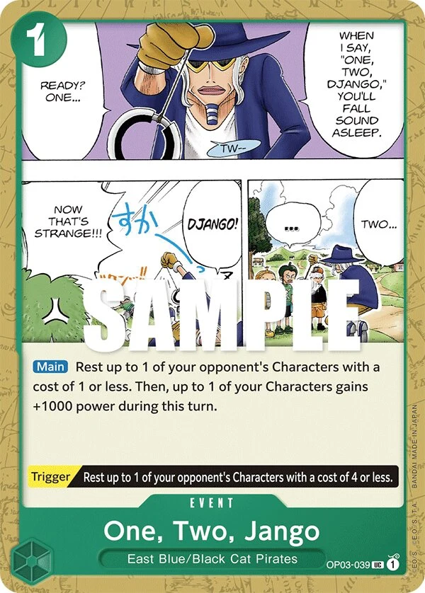 Carte One Piece anglaise One, Two, Jango OP03-039 UC