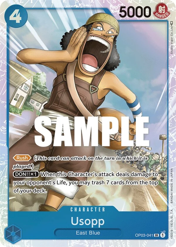 Carte One Piece anglaise Usopp OP03-041 SR