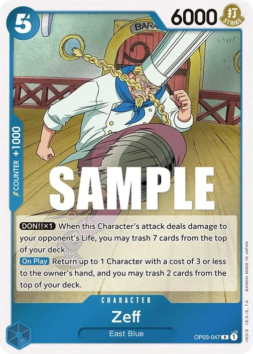 Carte One Piece anglaise OP03-047 Zeff