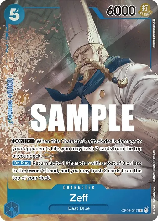 Carte One Piece anglaise OP03-047 Zeff (version 2)