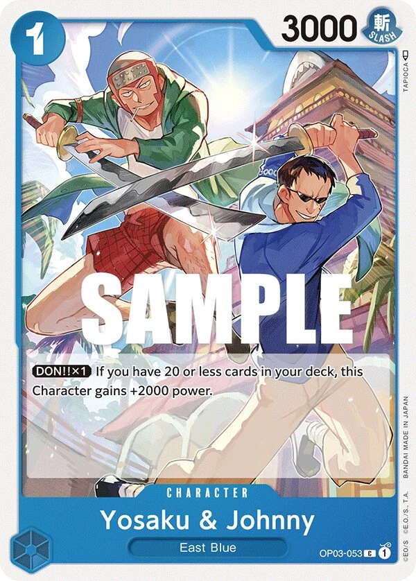 Carte One Piece anglaise Yosaku & Johnny OP03-053 C