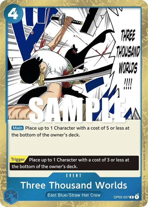 Carte One Piece anglaise OP03-057 Three Thousand Worlds