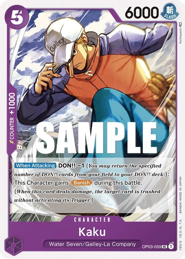 Carte One Piece anglaise Kaku OP03-059 UC