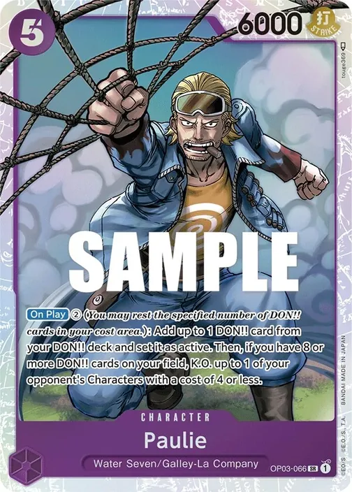 Carte One Piece anglaise OP03-066 Paulie