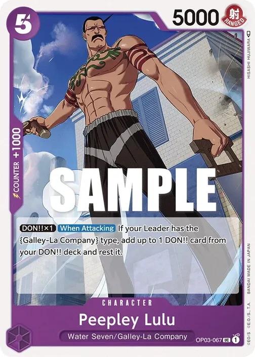 Carte One Piece anglaise OP03-067 Peepley Lulu