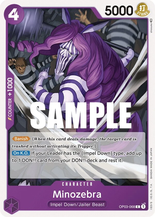 Carte One Piece anglaise Minozebra OP03-068 C
