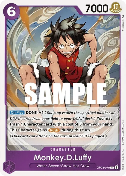 Carte One Piece anglaise OP03-070 Monkey.D.Luffy