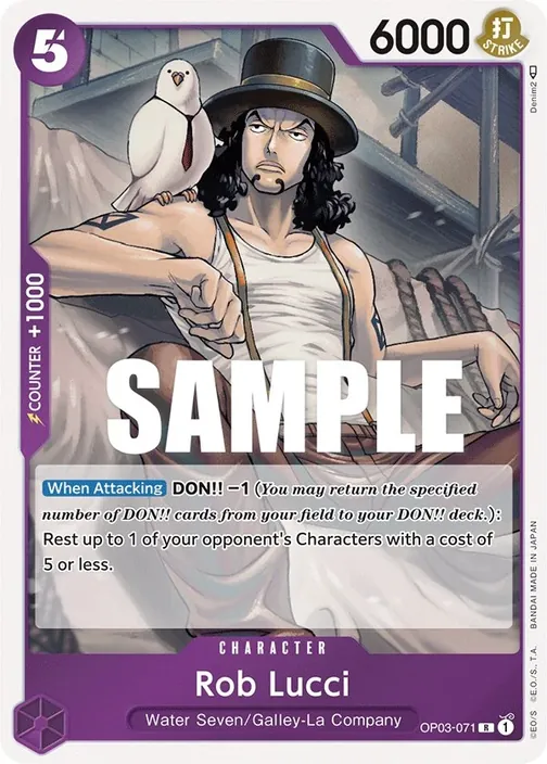 Carte One Piece anglaise OP03-071 Rob Lucci