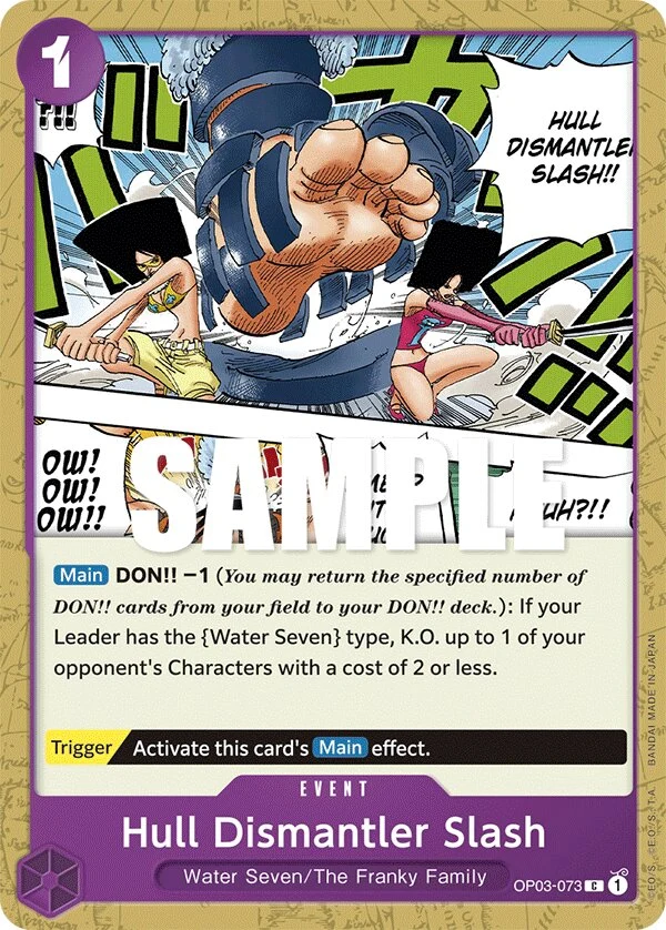 Carte One Piece anglaise Hull Dismantler Slash OP03-073 C