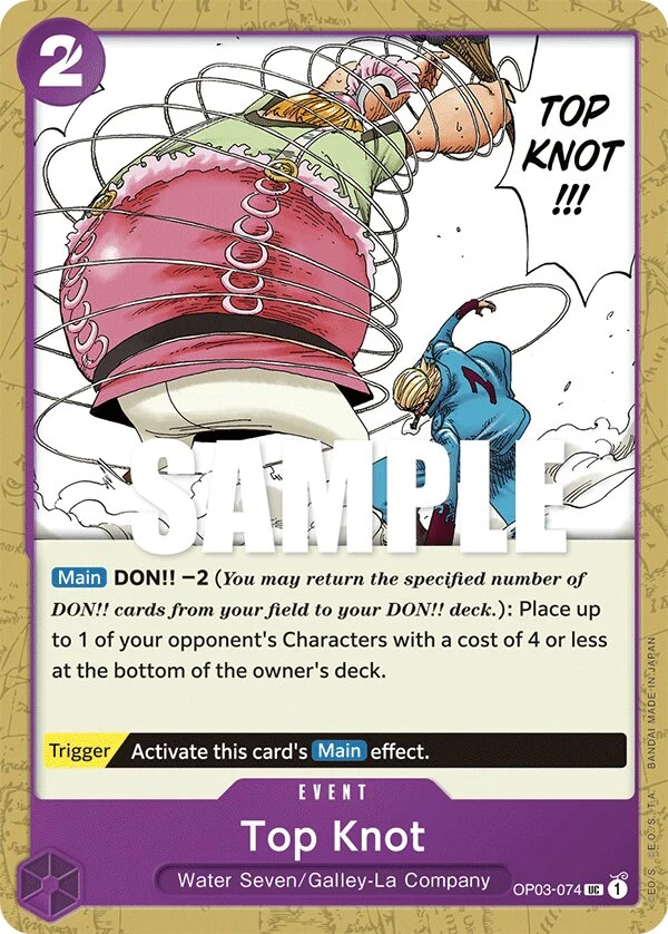 Carte One Piece anglaise Top Knot OP03-074 UC