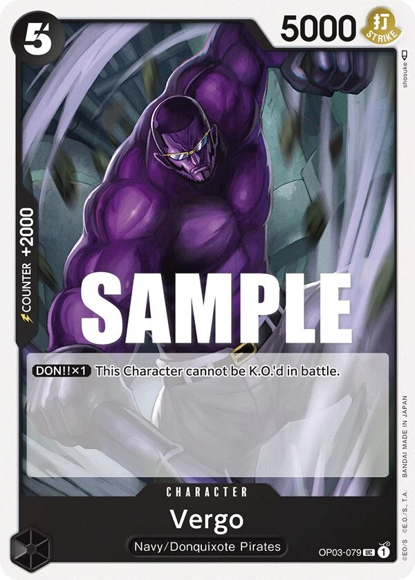 Carte One Piece anglaise Vergo OP03-079 UC