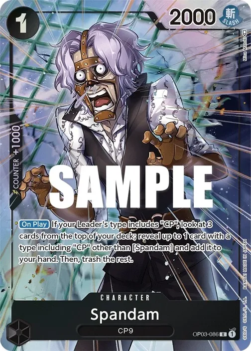 Carte One Piece anglaise OP03-086 Spandam (version 2)