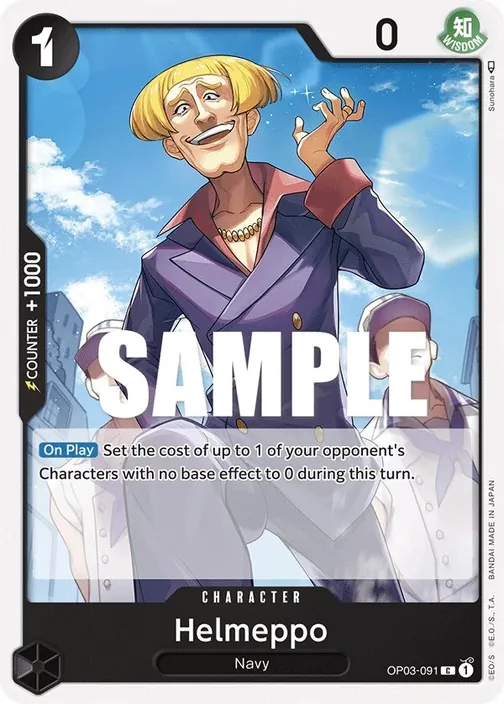 Carte One Piece anglaise OP03-091 Helmeppo