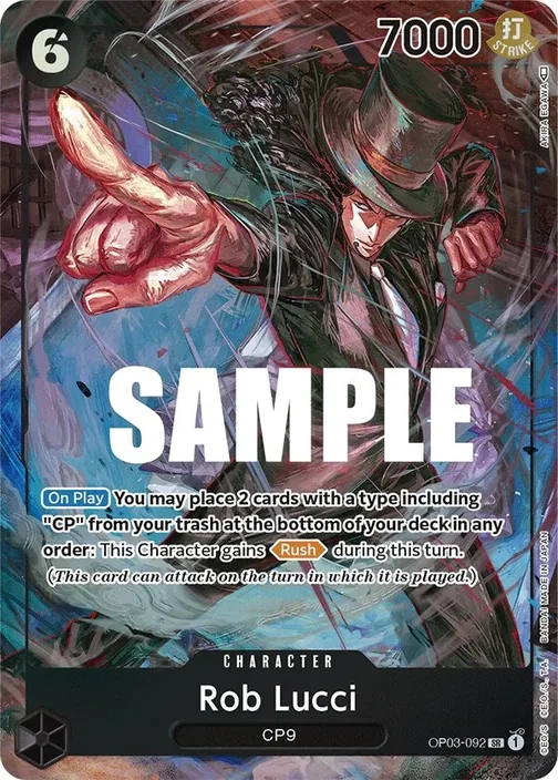 Carte One Piece anglaise OP03-092 Rob Lucci (version 2)