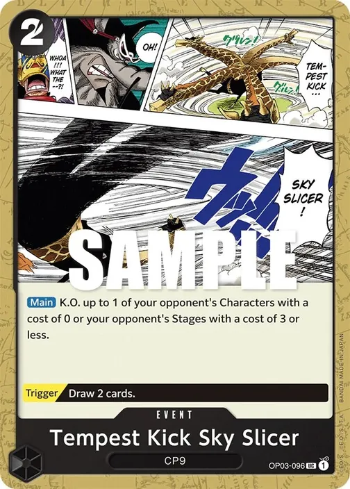 Carte One Piece anglaise OP03-096 Tempest Kick Sky Slicer