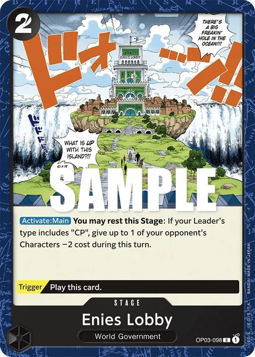 Carte One Piece anglaise OP03-098 Enies Lobby