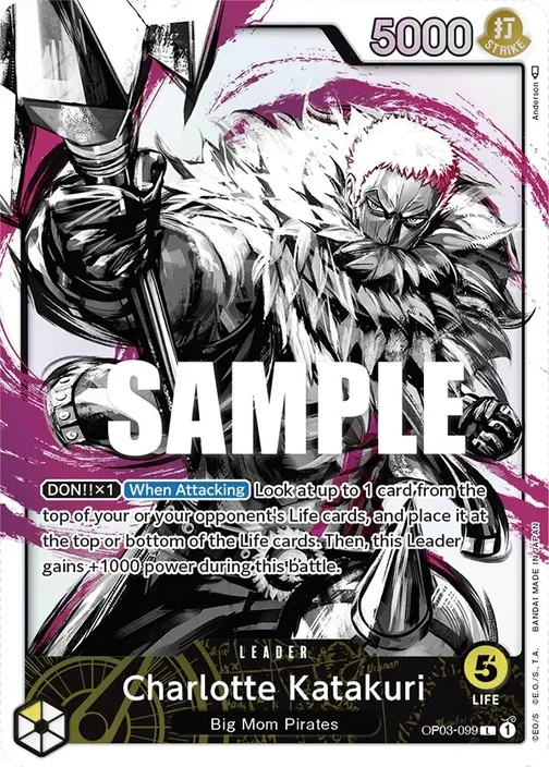 Carte One Piece anglaise OP03-099 Charlotte Katakuri (version 2)