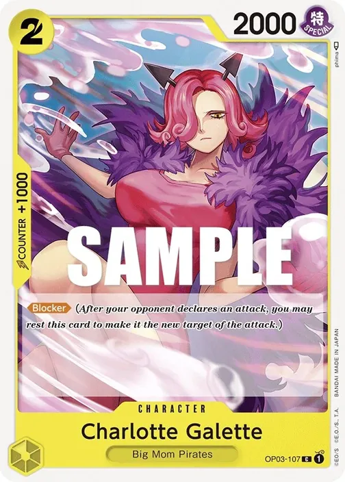 Carte One Piece anglaise OP03-107 Charlotte Galette
