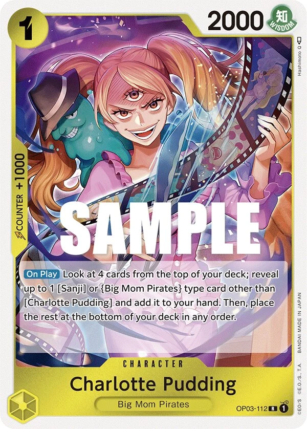 Carte One Piece anglaise Charlotte Pudding OP03-112 R