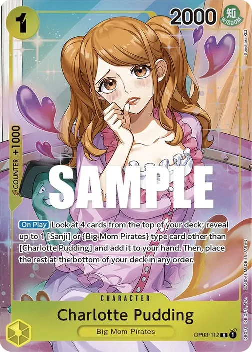 Carte One Piece anglaise OP03-112 Charlotte Pudding (version 2)
