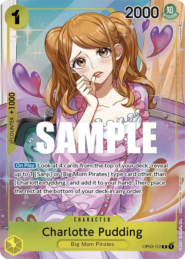 Carte One Piece anglaise Charlotte Pudding OP03-112 R