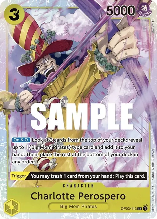 Carte One Piece anglaise OP03-113 Charlotte Perospero