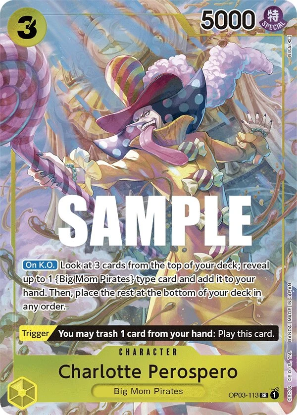 Carte One Piece anglaise Charlotte Perospero OP03-113 SR