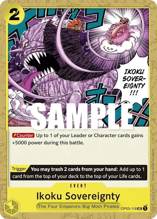 Carte One Piece anglaise OP03-118 Ikoku Sovereignty