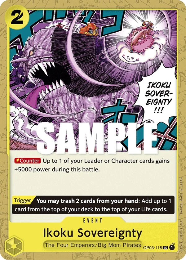 Carte One Piece anglaise Ikoku Sovereignty OP03-118 UC