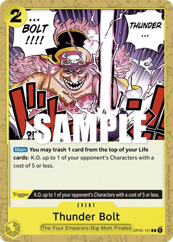 Carte One Piece anglaise Thunder Bolt OP03-121 C