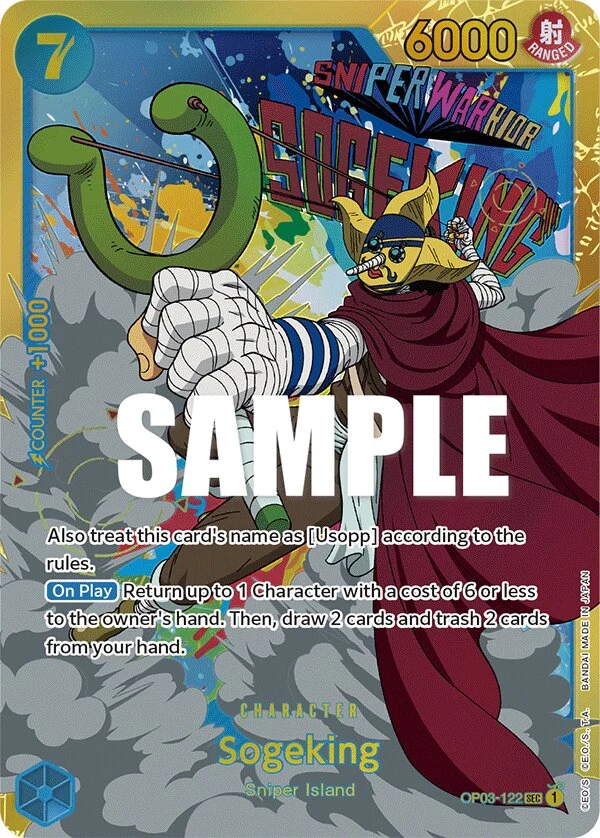 Carte One Piece anglaise Sogeking OP03-122 SEC