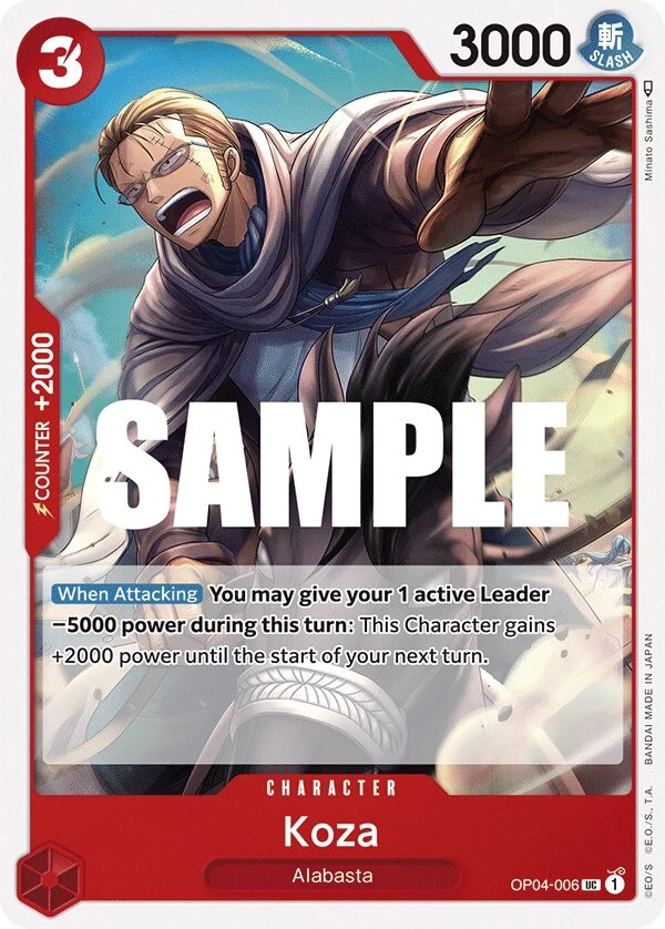 Carte One Piece anglaise Koza OP04-006 UC