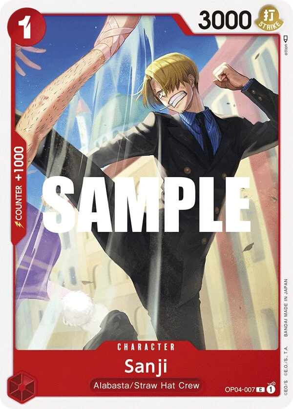 Carte One Piece anglaise Sanji OP04-007 C