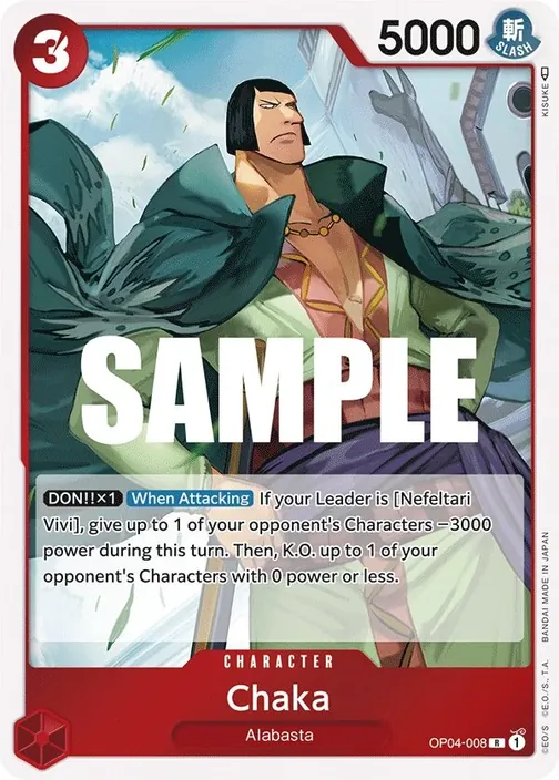 Carte One Piece anglaise OP04-008 Chaka